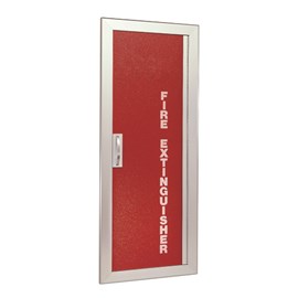 36 x 12 Inch Gemini Series Cabinet for up to 20 Lbs ABC Fire Extinguisher -  Semi-Recessed, 1.25 Inch Aluminum Trim