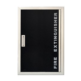 27 x 20 Inch Gemini Series Cabinet for up to Two 20 Lbs ABC Fire Extinguisher -  Semi-Recessed, 4.5 Inch Steel Trim