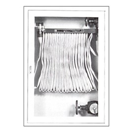 Cabinet for Rack with 100 Ft Fire Hose and Separate 2.5 Inch Valve [38 H x 26 W inches]